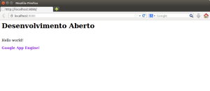 Localhost - porta: 8080