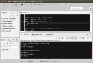 Ruby – Data Type – Array – Linux | Desenvolvimento Código Aberto