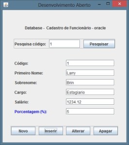 View - Cadastro - Java