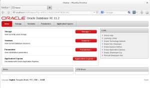 Oracle - Interface de Administração Web