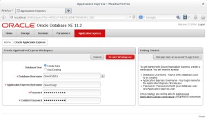 Database User - Workspace - Password