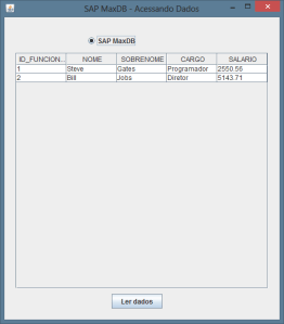 MaxDB - Java - Programa
