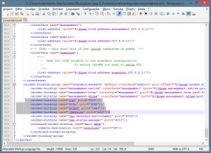 Reconfigurando porta
