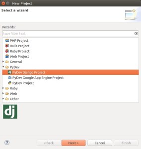 PyDev - Django Project