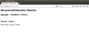Hello World - Django - PyDev - Aptana