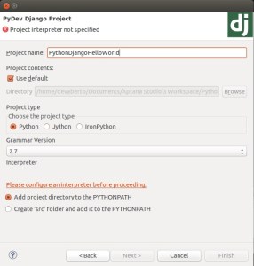 Configurar Interpretador Python
