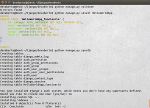Django - Validate - Sqlall, SyncDB