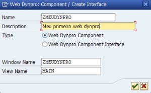 Dynpro - Criar Componente