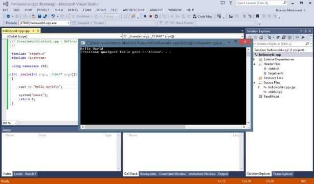 Visual Studio - C++ - Console