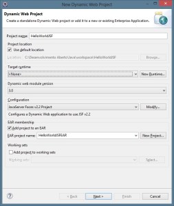 Dynamic Web Project - JSF