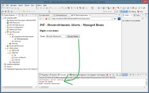 JSF - Managed Bean - Console