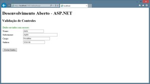 Asp.Net - Página Valida