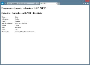 ASP.NET - Resultado