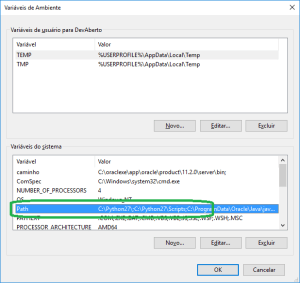 Variável de ambiente - Windows